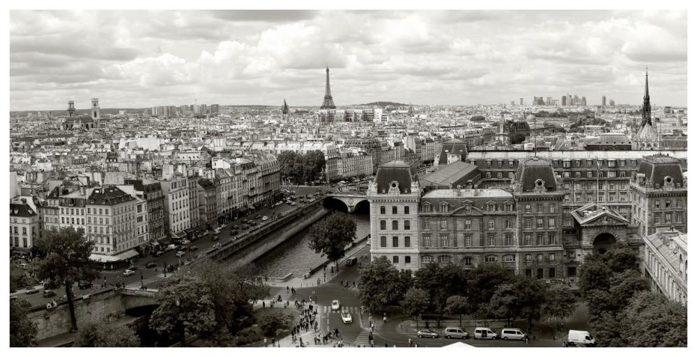 Paris Panorama-Paper Art-74"x38"