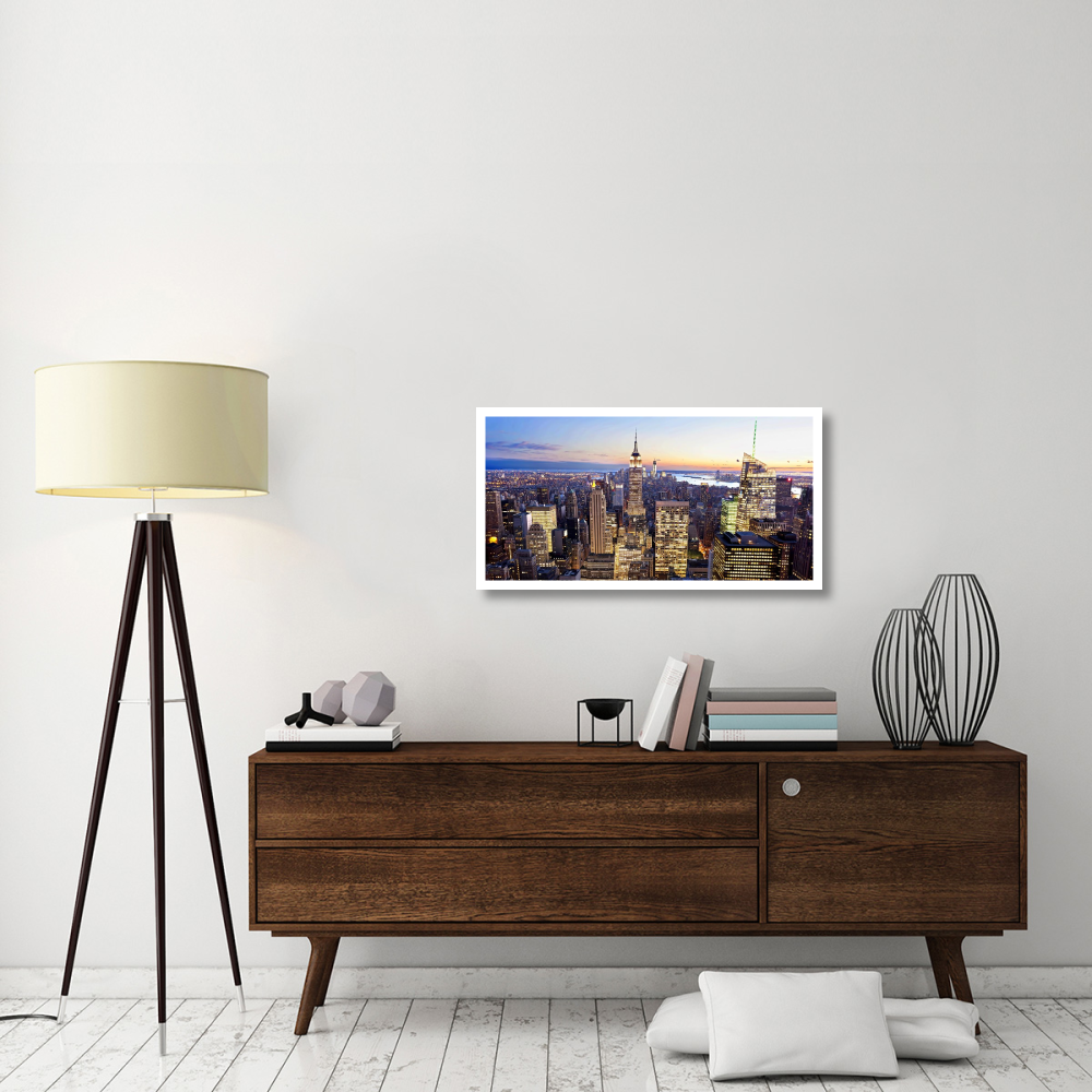 Aerial view of Manhattan, NYC-Paper Art-38&quotx20"