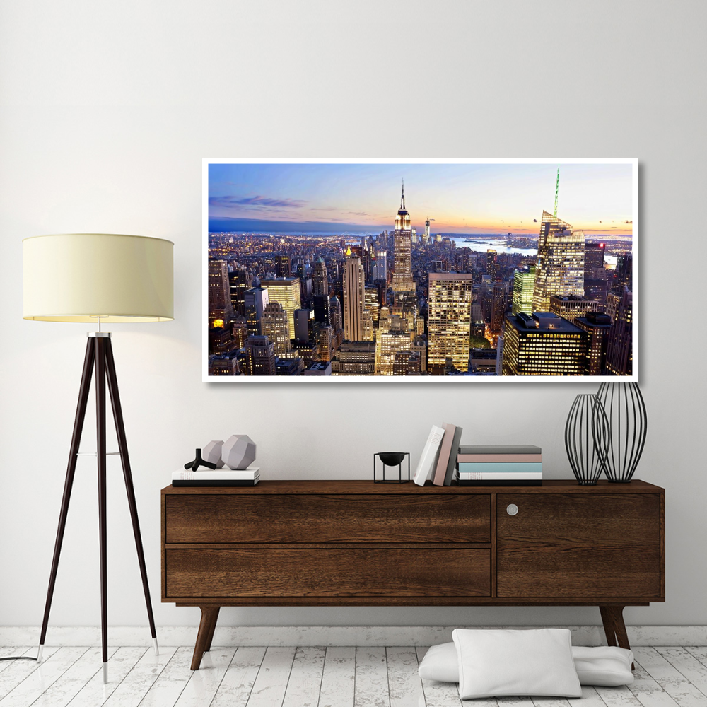Aerial view of Manhattan, NYC-Paper Art-74&quotx38"
