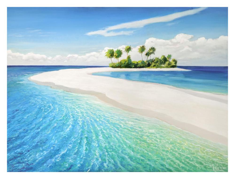 Isola tropicale-Paper Art-34"x26"
