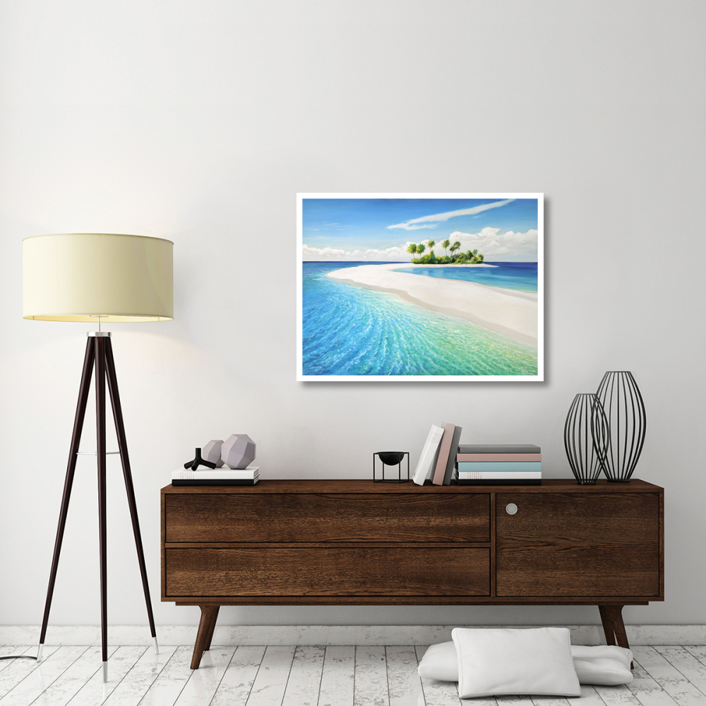 Isola tropicale-Paper Art-42&quotx32"