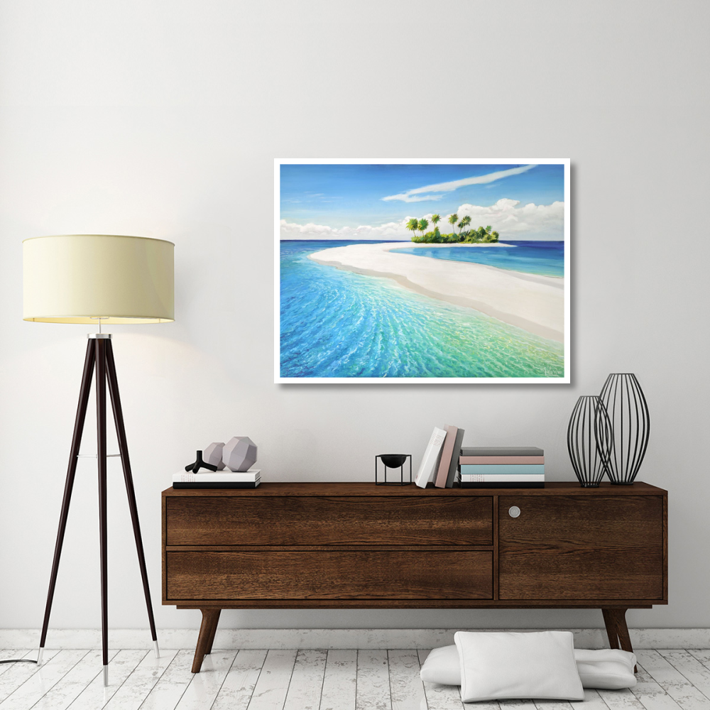 Isola tropicale-Paper Art-50&quotx38"