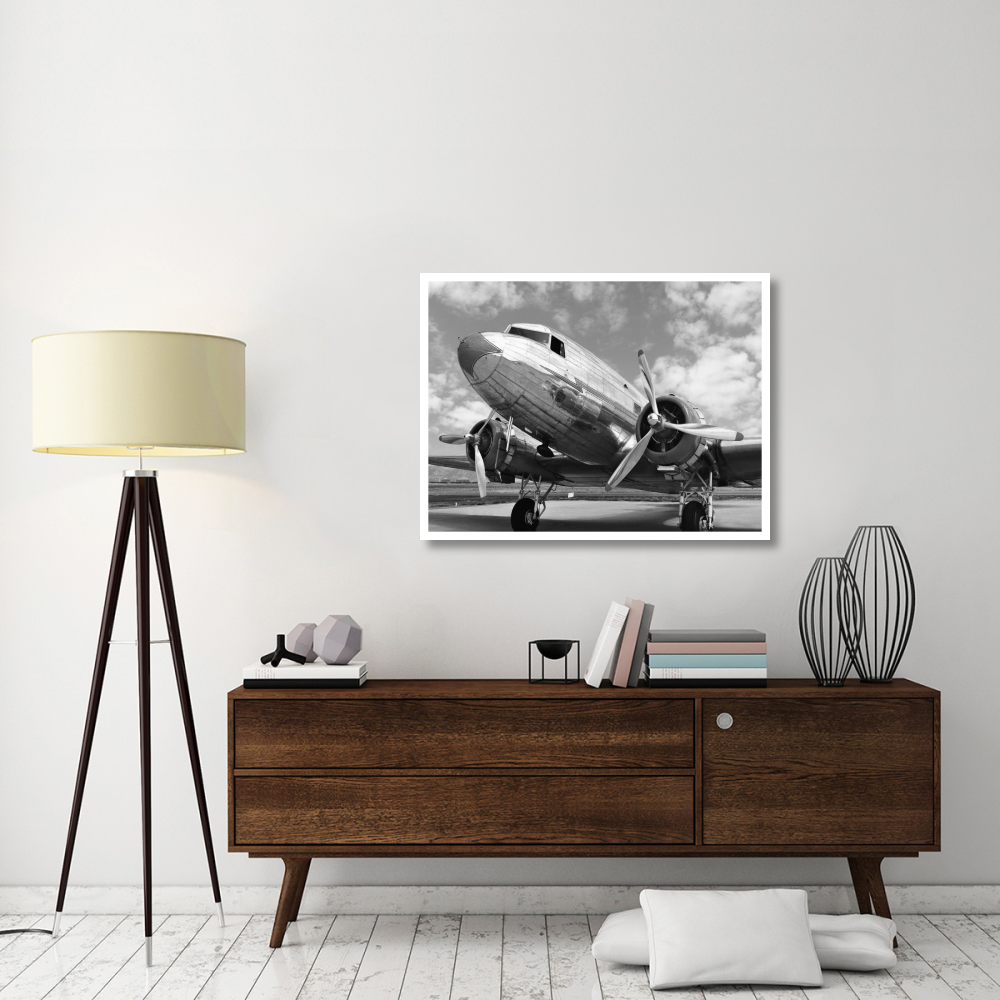 DC-3 in air field, Arizona-Paper Art-42&quotx32"