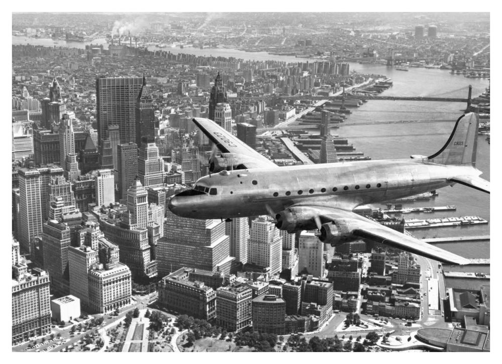 Flying over Manhattan, NYC-Paper Art-42"x30.4"