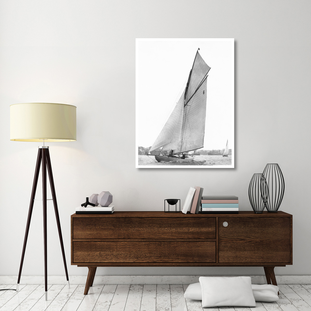 Sailing in Sydney Harbour-Paper Art-38&quotx50"