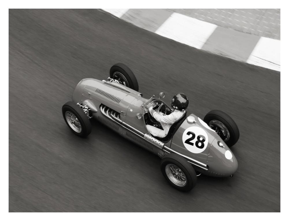 Historical race car at Grand Prix de Monaco-Paper Art-34"x26"