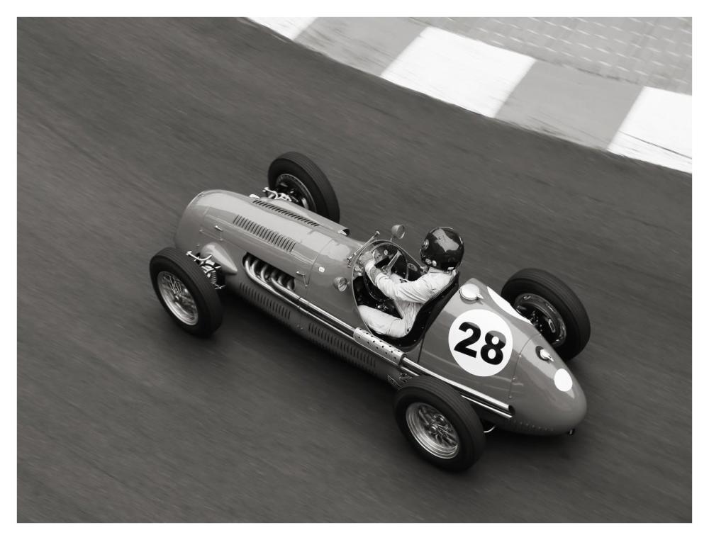 Historical race car at Grand Prix de Monaco-Paper Art-42"x32"