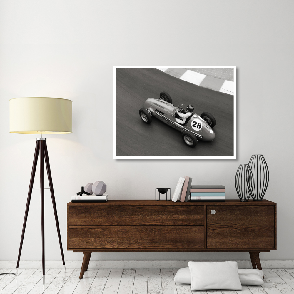 Historical race car at Grand Prix de Monaco-Paper Art-50&quotx38"