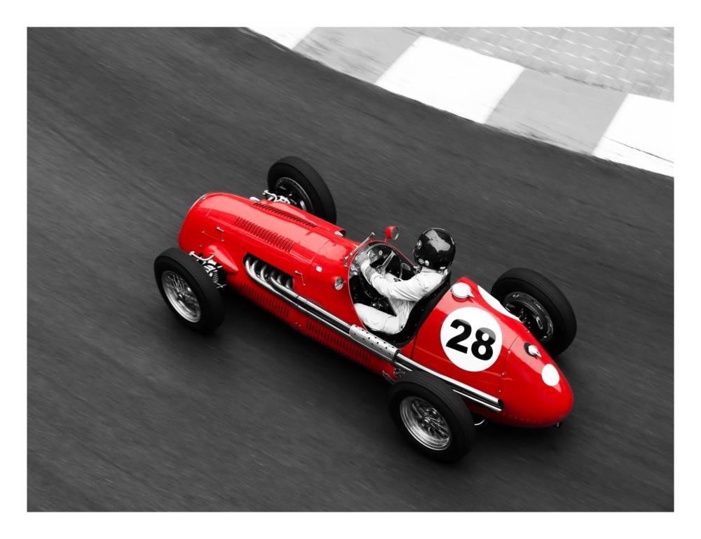 Historical race car at Grand Prix de Monaco-Paper Art-26"x20"