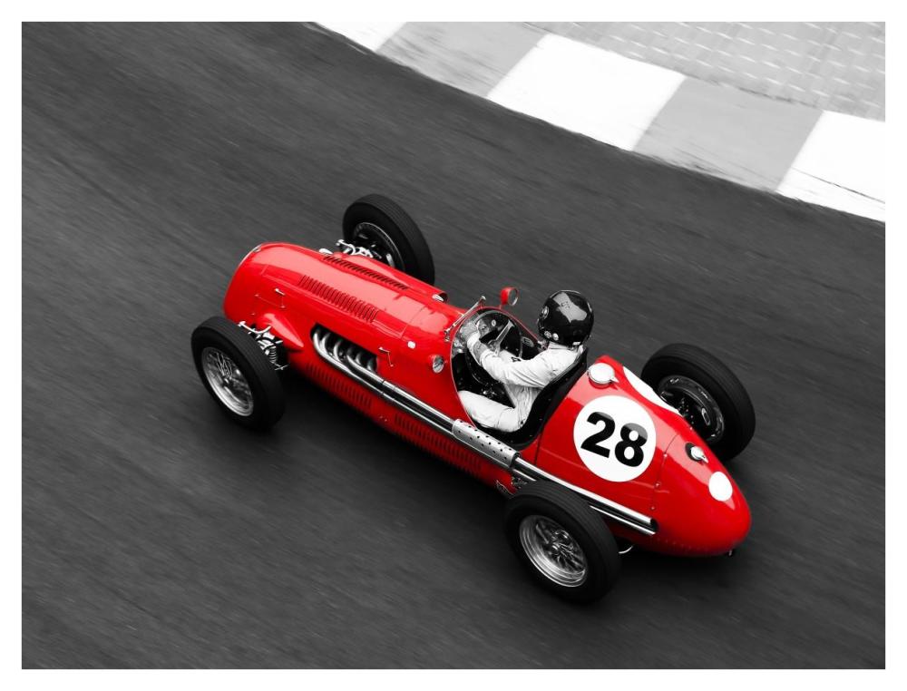 Historical race car at Grand Prix de Monaco-Paper Art-42"x32"
