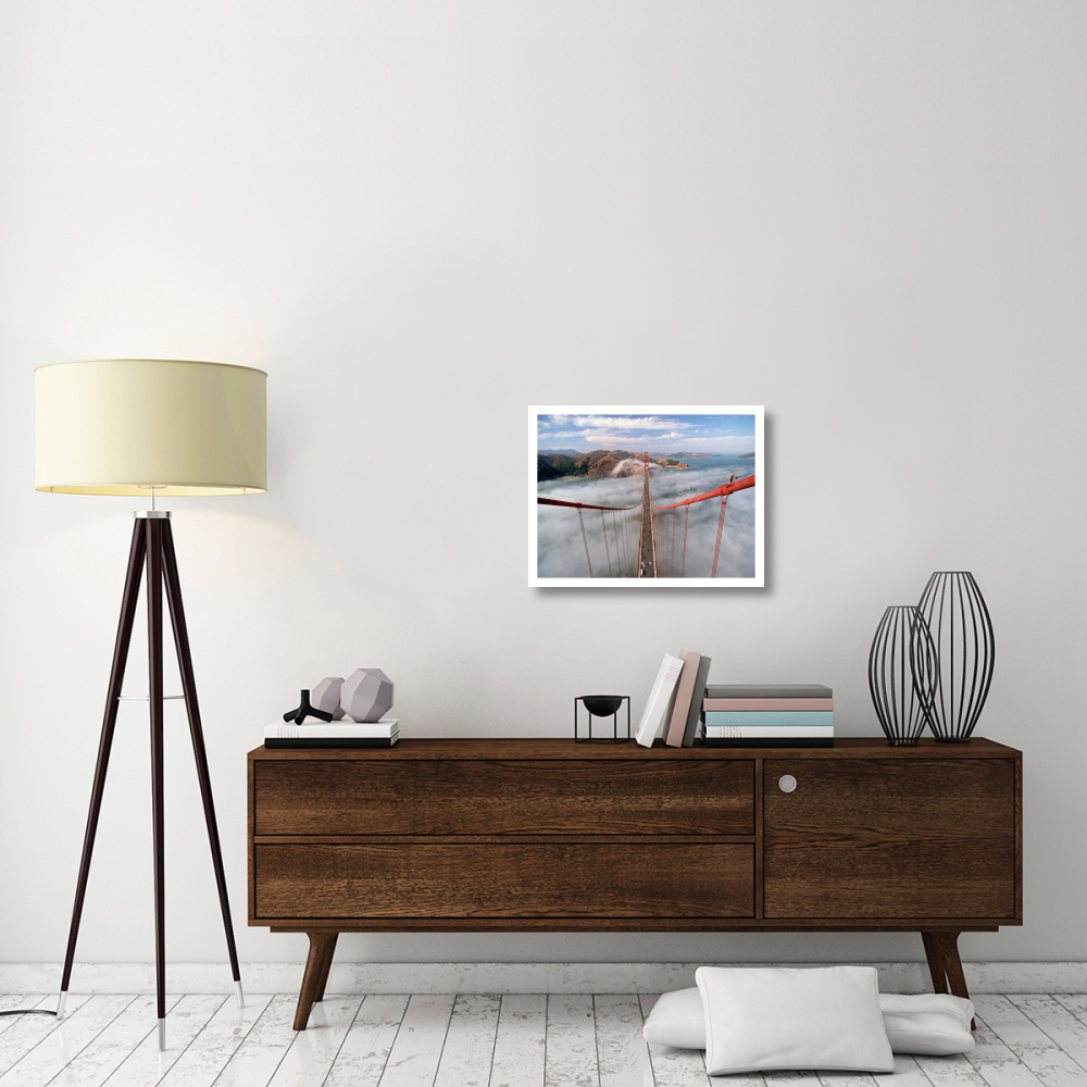 Painter on the Golden Gate Bridge, San Francisco-Paper Art-26&quotx20"