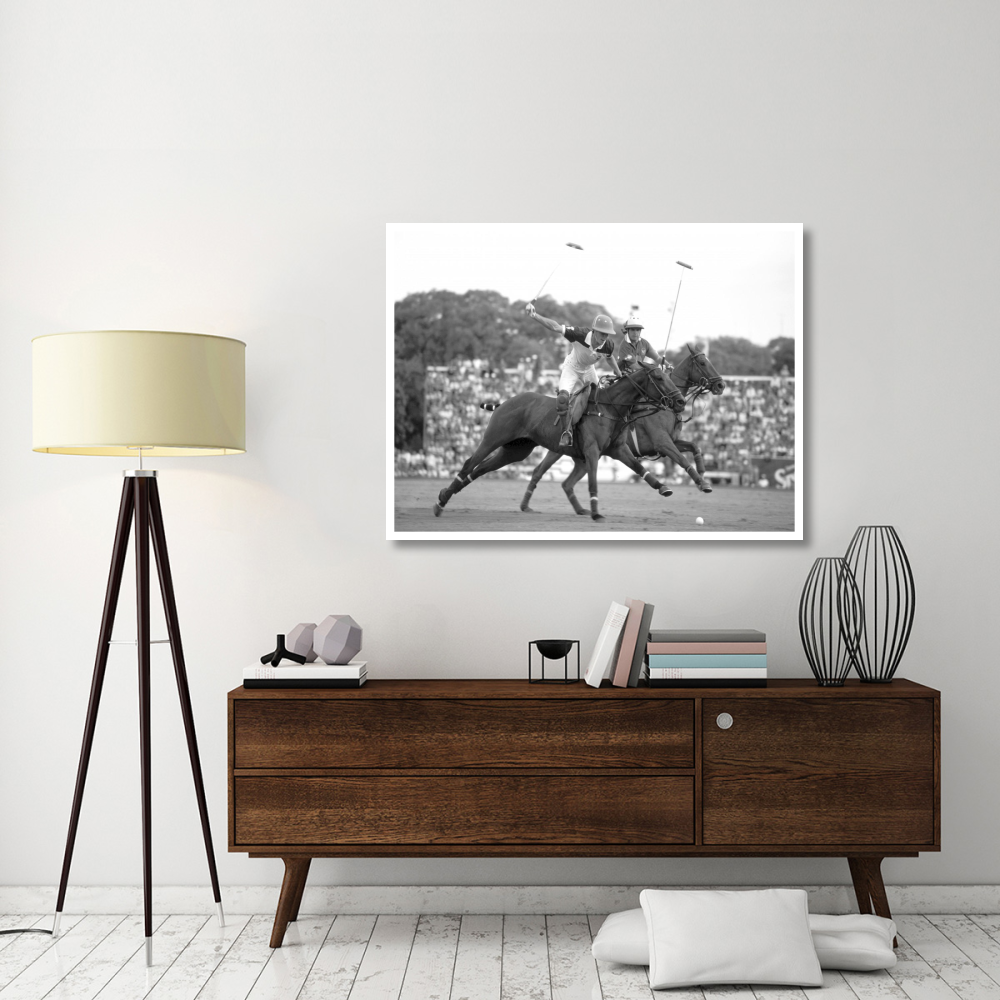 Polo players, Argentina-Paper Art-50&quotx38"