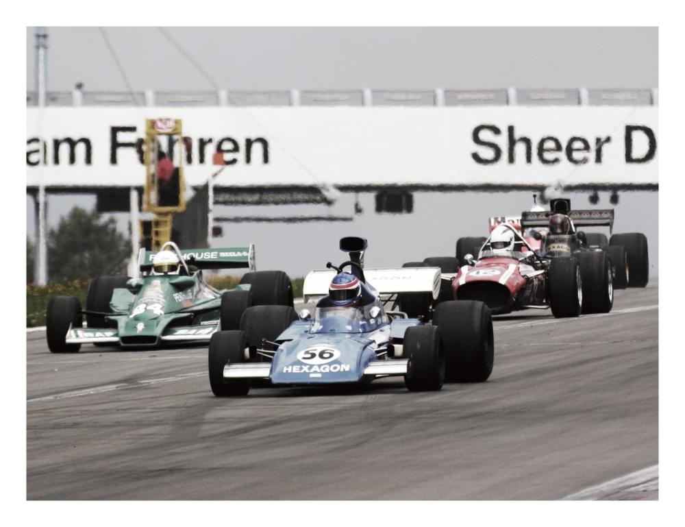 Historical race cars at Grand Prix, Nurburgring-Paper Art-26"x20"