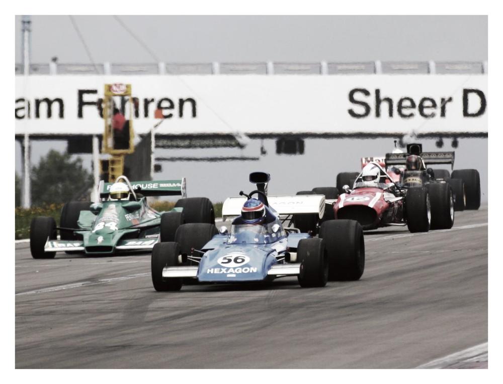 Historical race cars at Grand Prix, Nurburgring-Paper Art-34"x26"