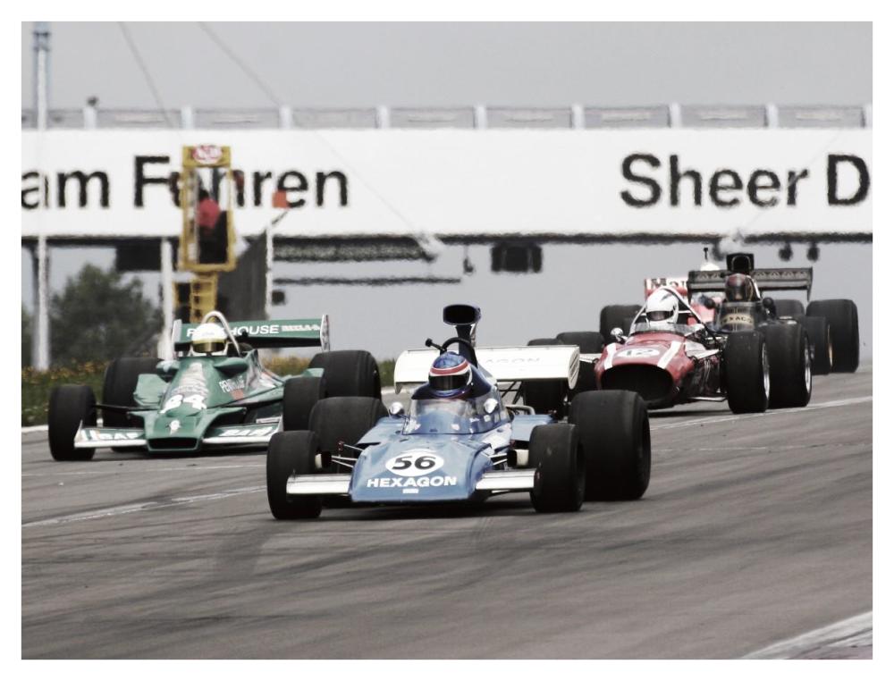 Historical race cars at Grand Prix, Nurburgring-Paper Art-42"x32"