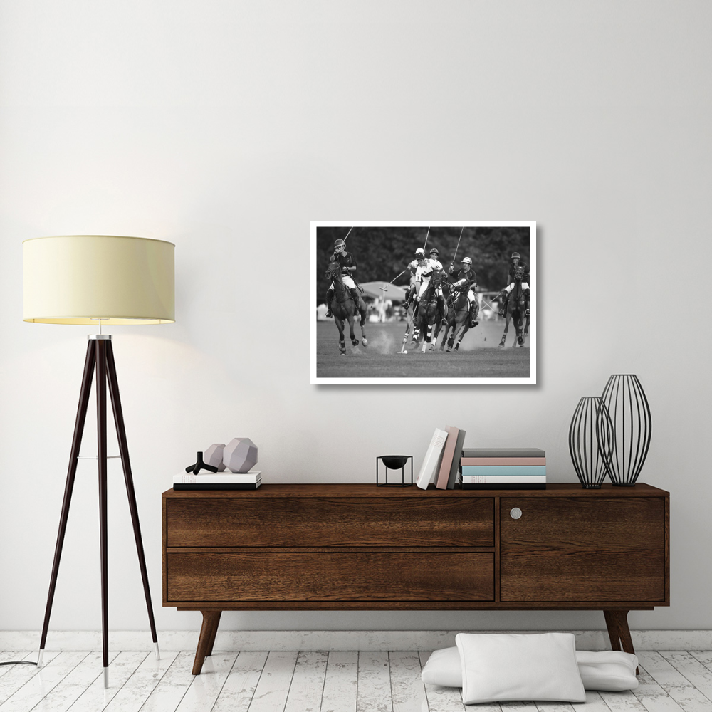 Polo players, New York-Paper Art-38&quotx27.56"