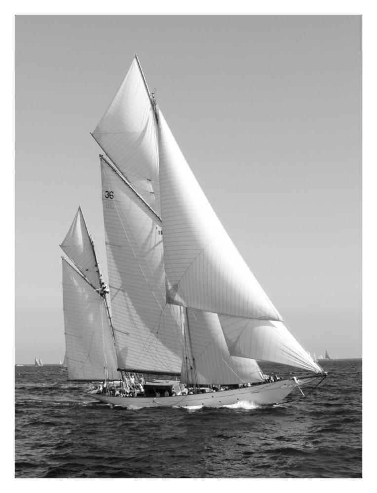 Classic sailboat-Paper Art-26"x34"