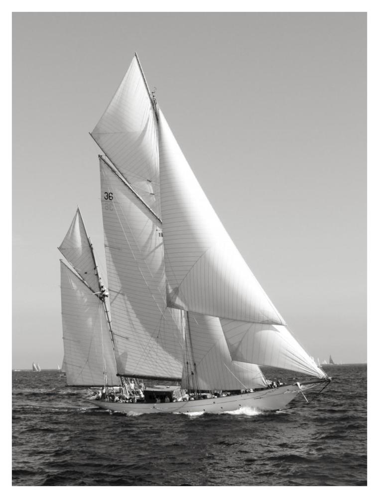 Classic sailboat-Paper Art-32"x42"