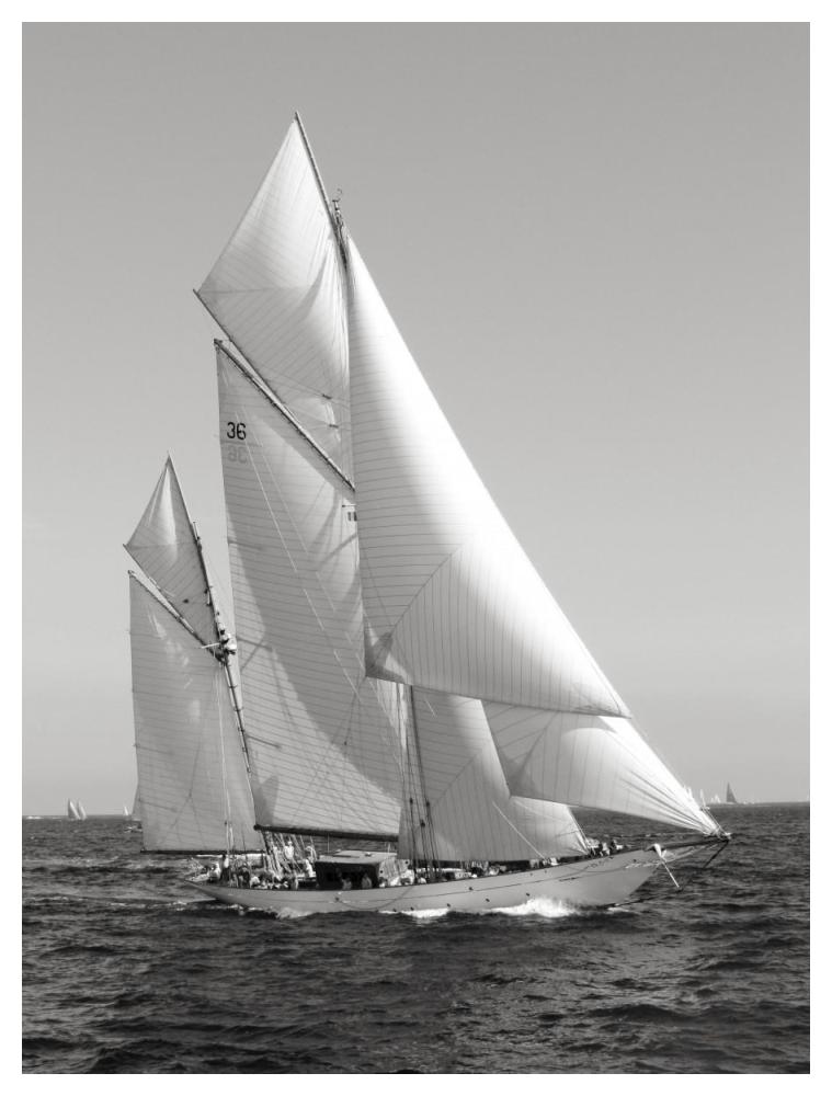 Classic sailboat-Paper Art-38"x50"
