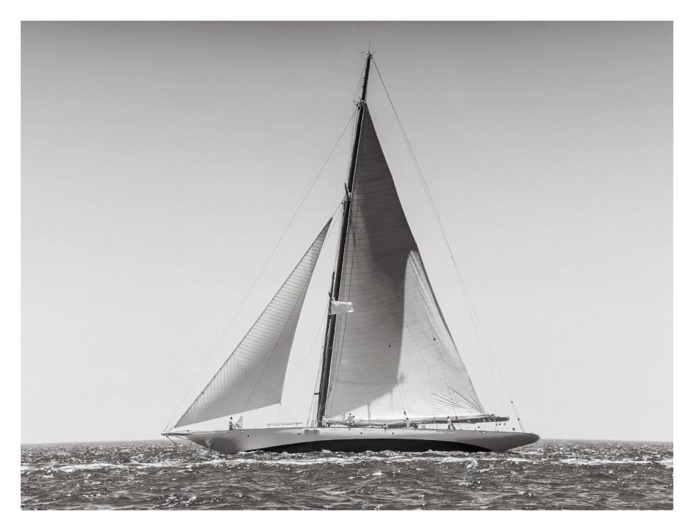 Classic  racing sailboat-Paper Art-34"x26"