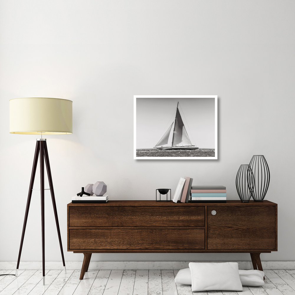 Classic  racing sailboat-Paper Art-34&quotx26"