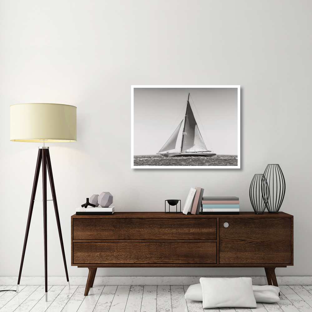 Classic  racing sailboat-Paper Art-42&quotx32"