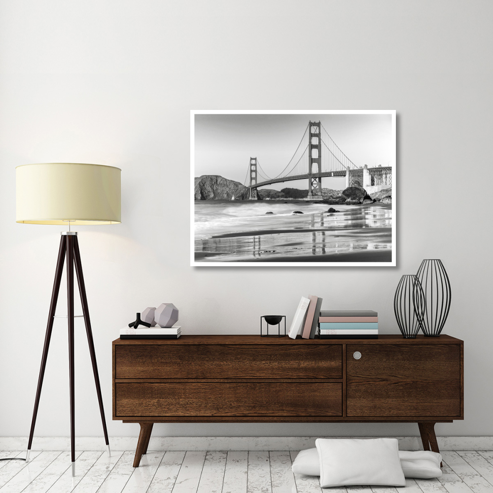 Baker beach and Golden Gate Bridge, San Francisco-Paper Art-50&quotx38"
