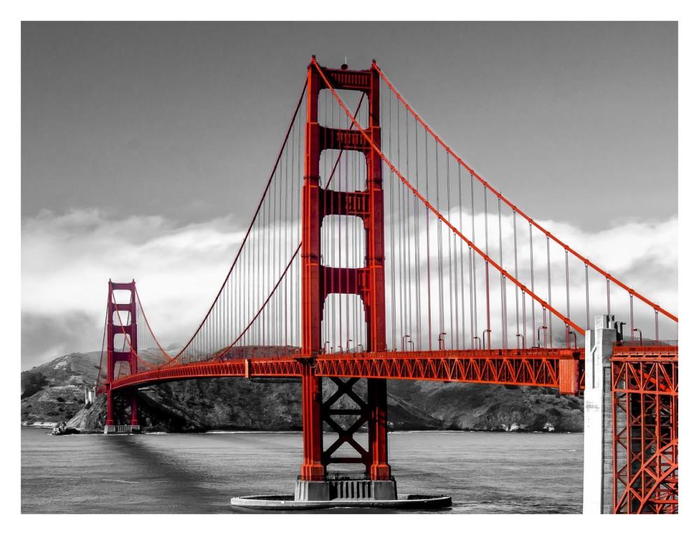 Golden Gate Bridge, San Francisco-Paper Art-34"x26"