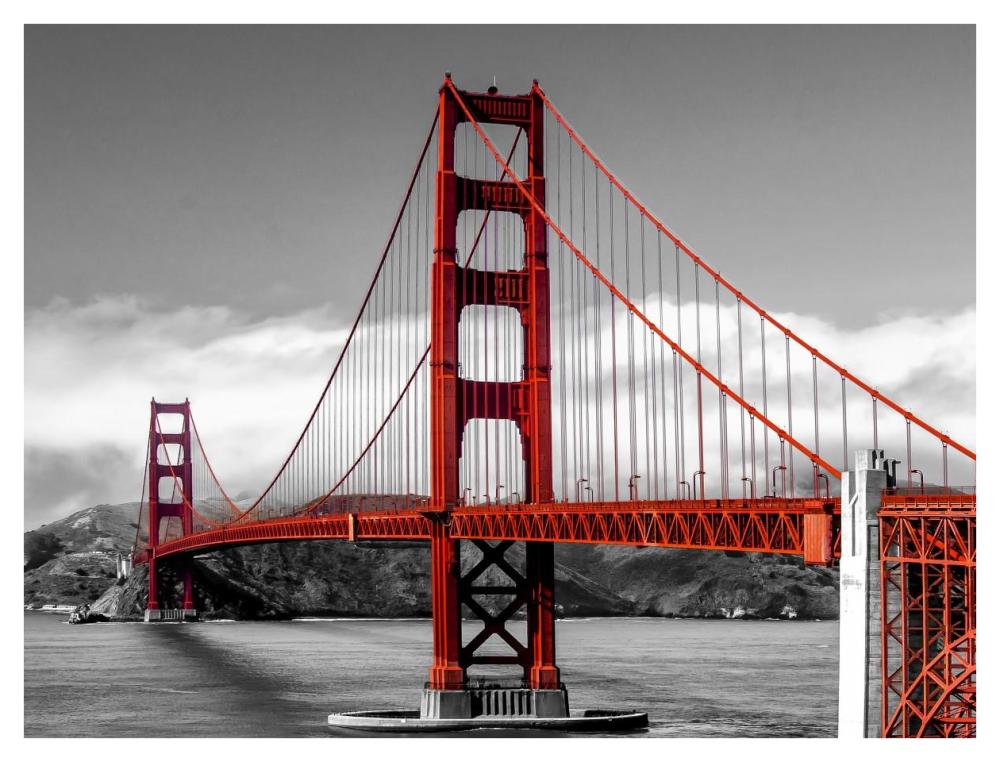 Golden Gate Bridge, San Francisco-Paper Art-42"x32"