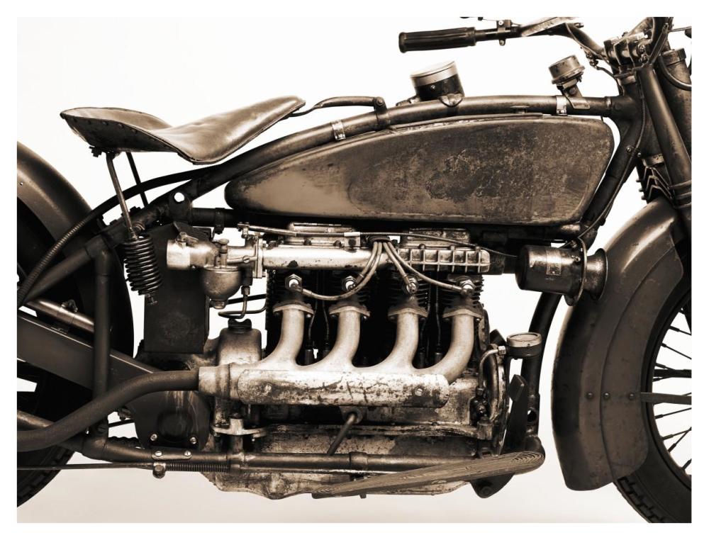 Detail of 4 cylinder Indian Ace, 1929-Paper Art-42"x32"