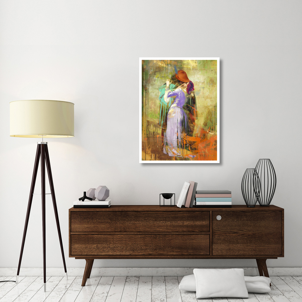 Hayez's Kiss 2.0-Paper Art-32&quotx42"