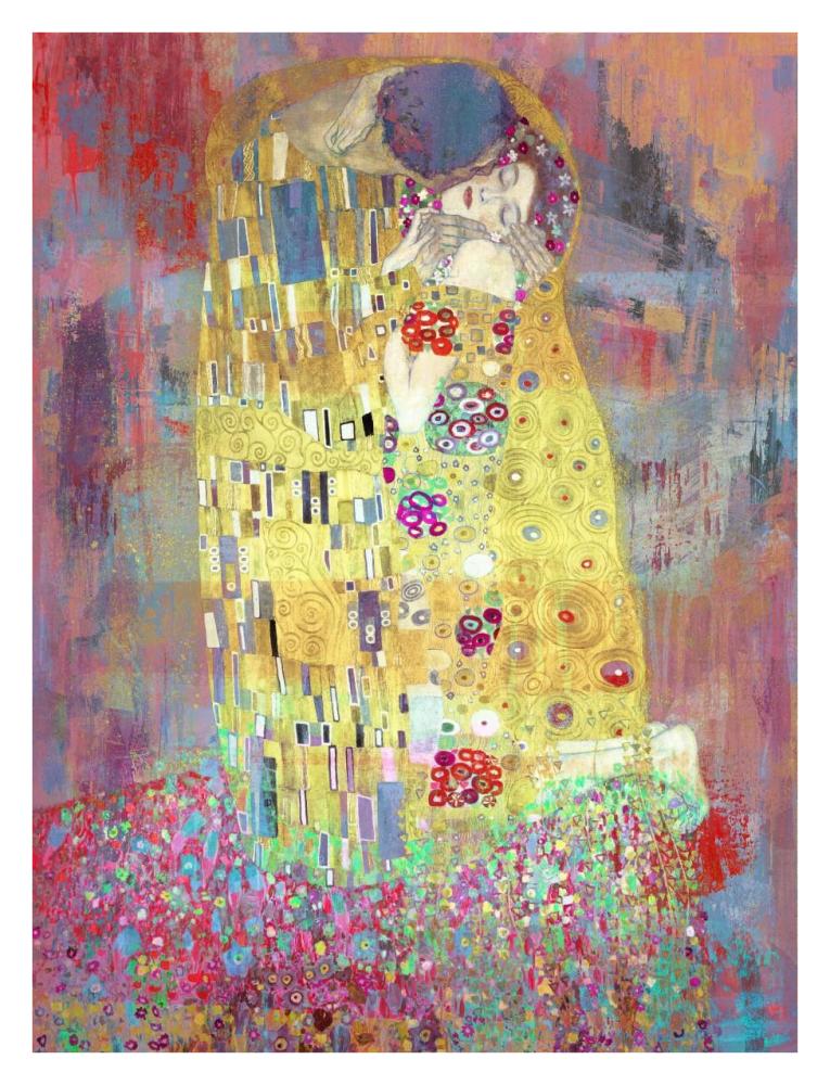 Klimt's Kiss 2.0-Paper Art-26"x34"