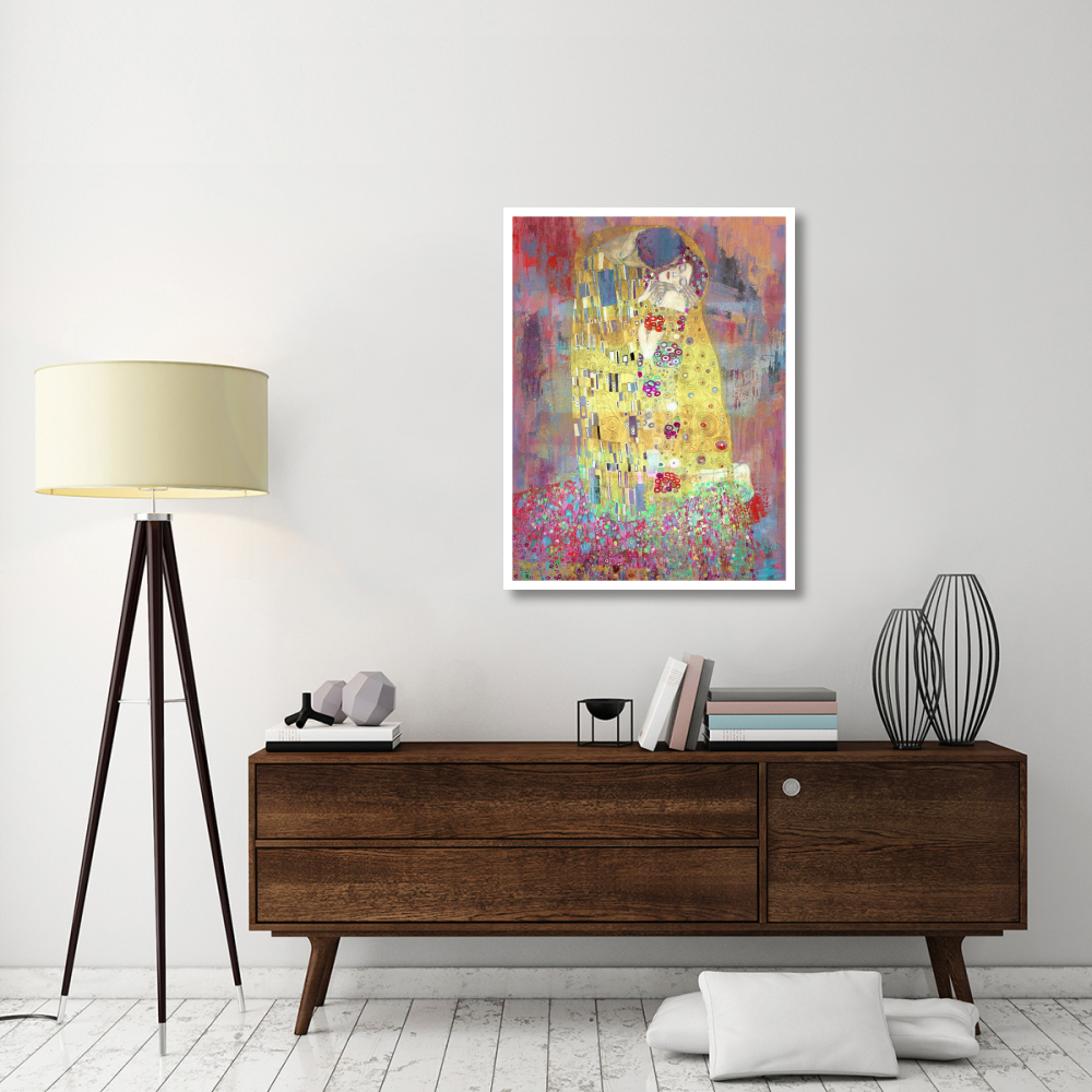 Klimt's Kiss 2.0-Paper Art-32&quotx42"
