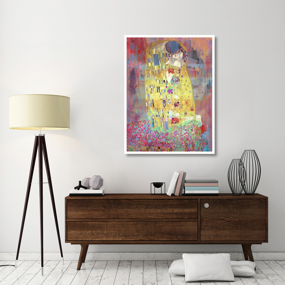 Klimt's Kiss 2.0-Paper Art-38&quotx50"