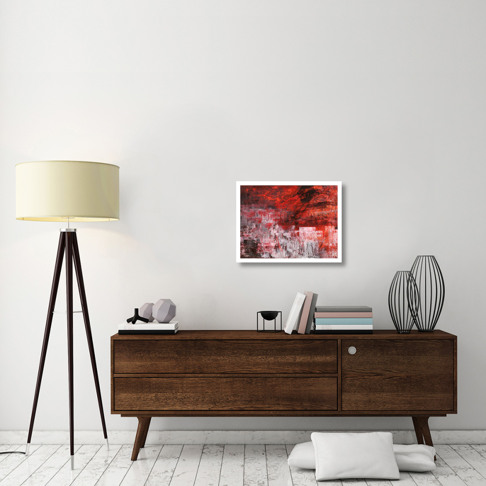 Rosso tramonto-Paper Art-26&quotx20"