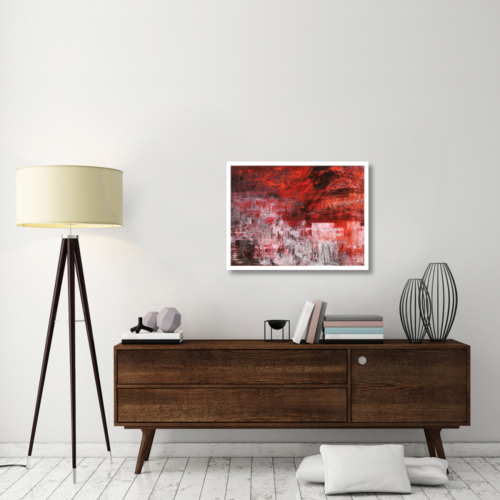 Rosso tramonto-Paper Art-34&quotx26"