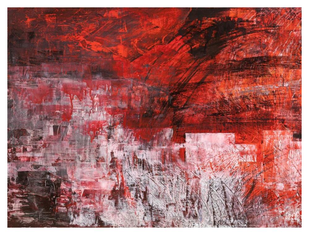 Rosso tramonto-Paper Art-42"x32"