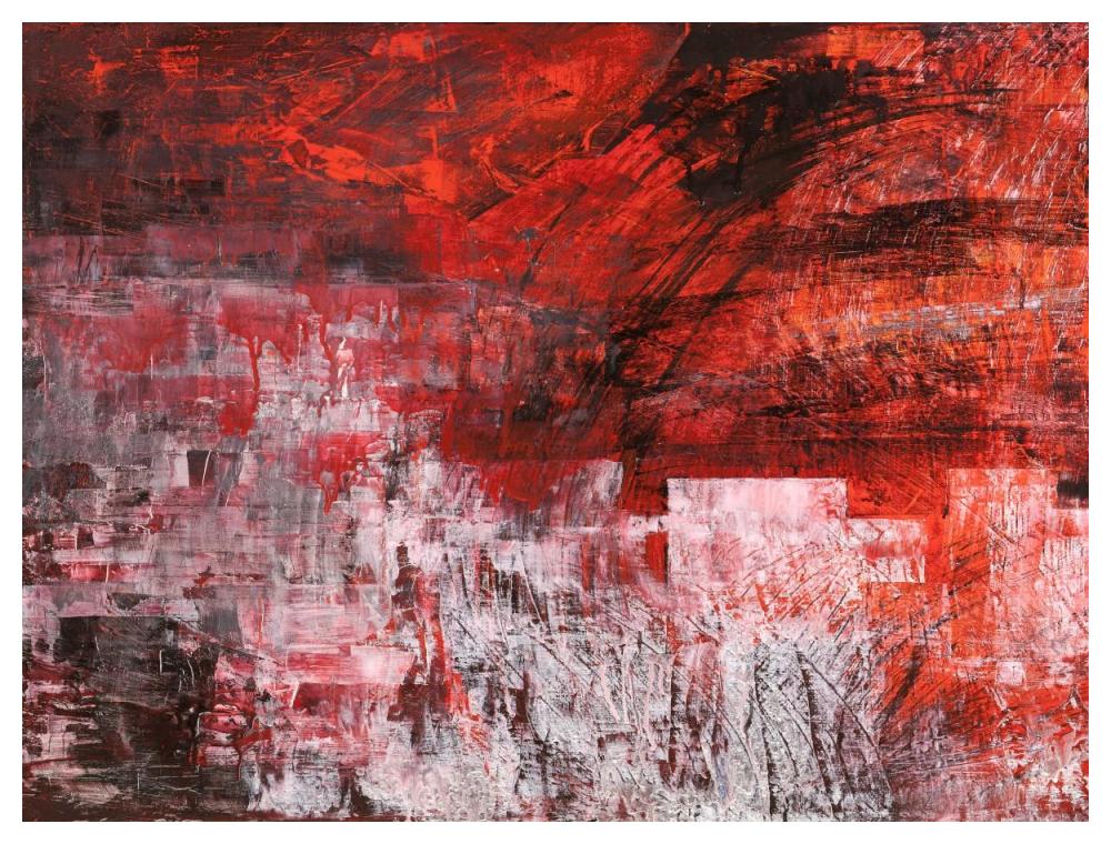 Rosso tramonto-Paper Art-50"x38"
