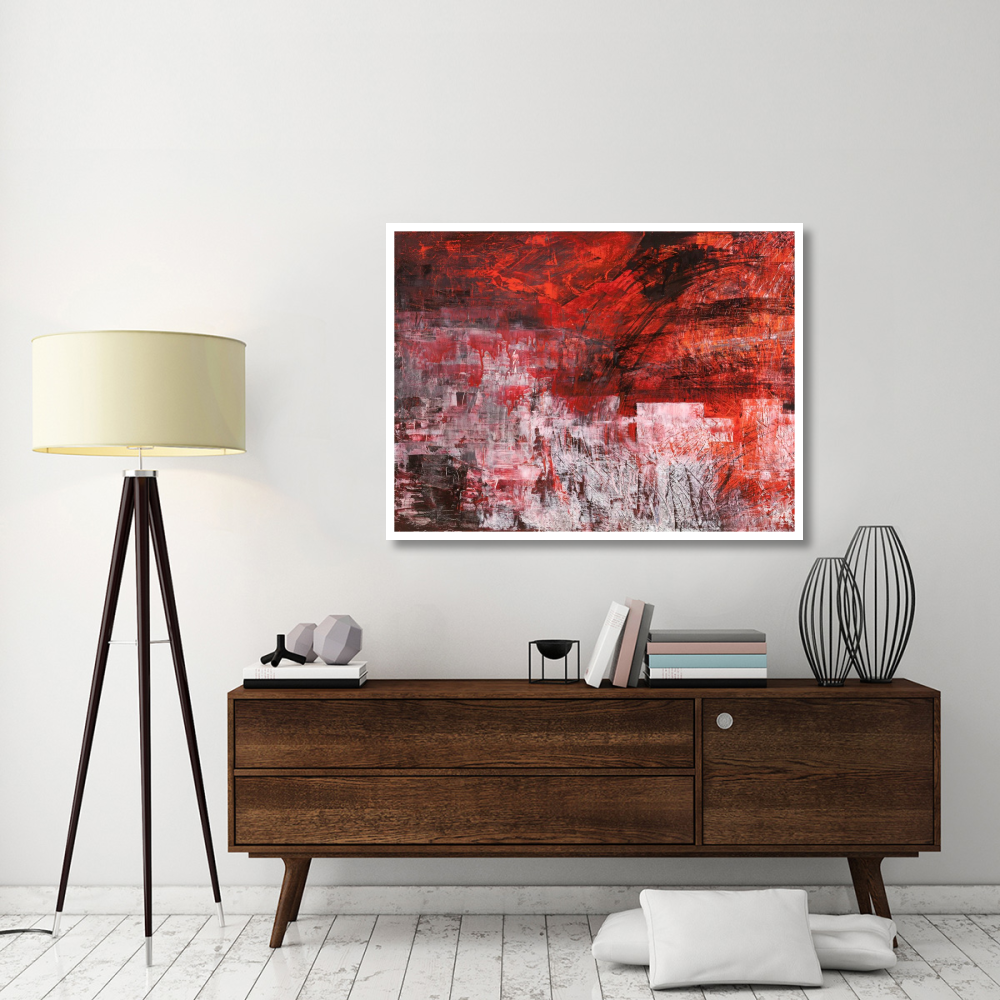 Rosso tramonto-Paper Art-50&quotx38"