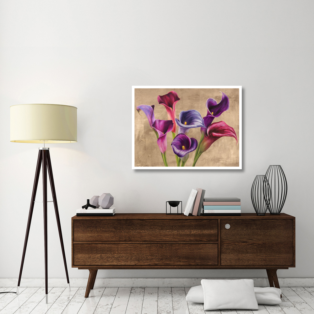 Multi-colored Callas-Paper Art-42&quotx32"