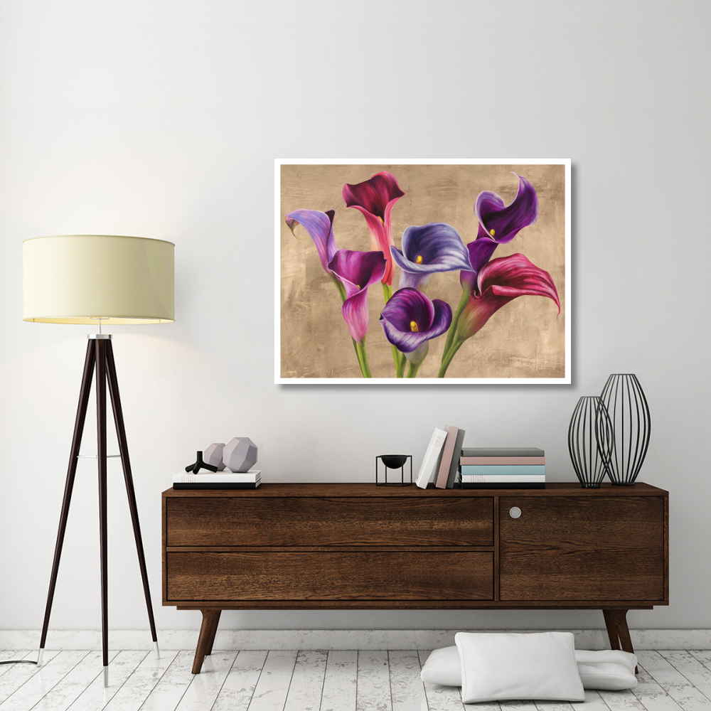Multi-colored Callas-Paper Art-50&quotx38"