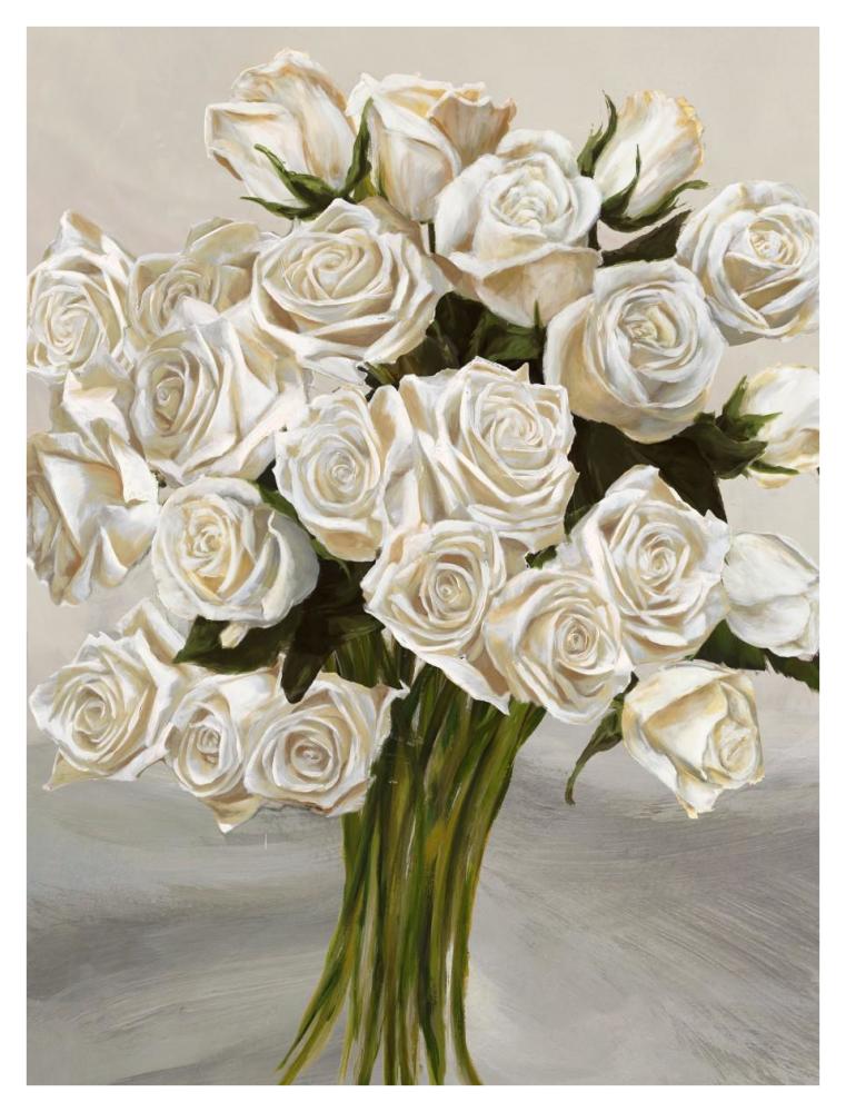 Bouquet Blanc II-Paper Art-32"x42"