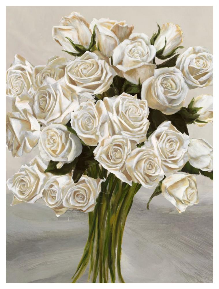 Bouquet Blanc II-Paper Art-38"x50"