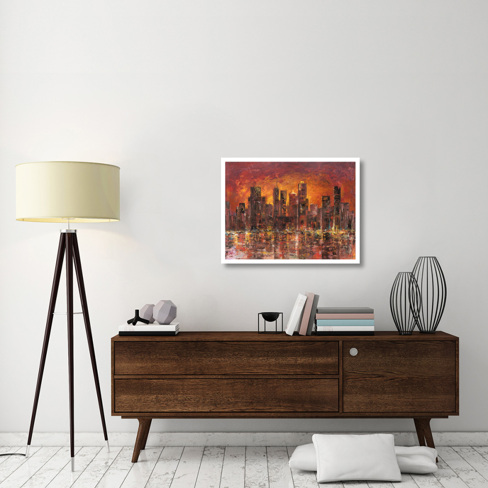 Sunset in New York-Paper Art-34&quotx26"