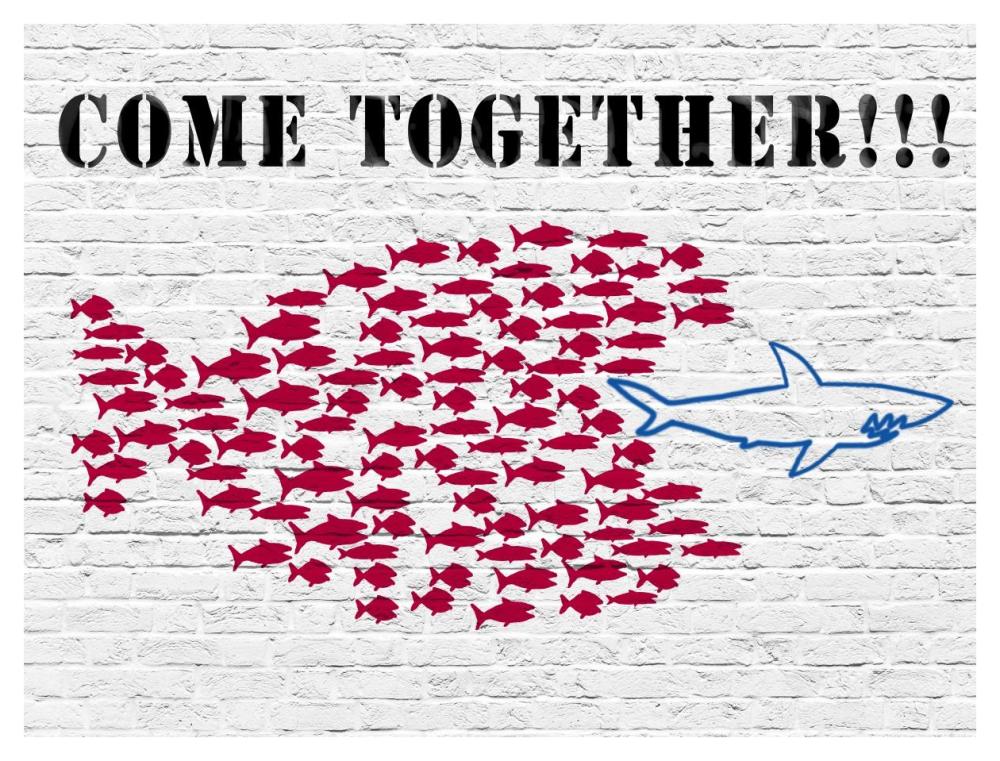 Come together!!!-Paper Art-42"x32"