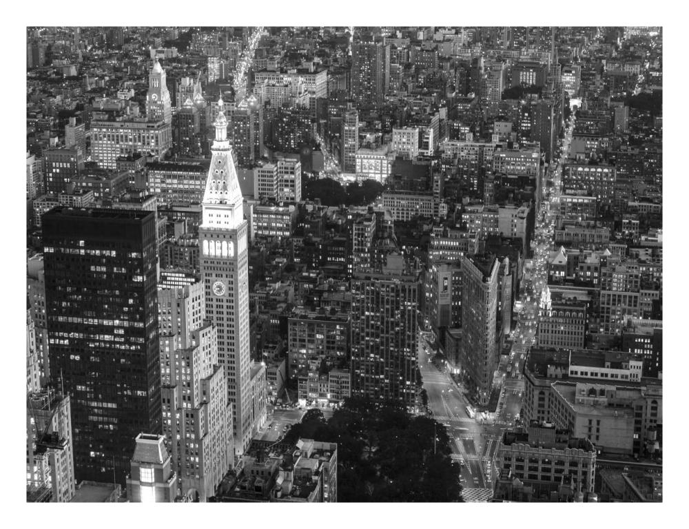 Aerial view of Manhattan, NYC-Paper Art-26"x20"
