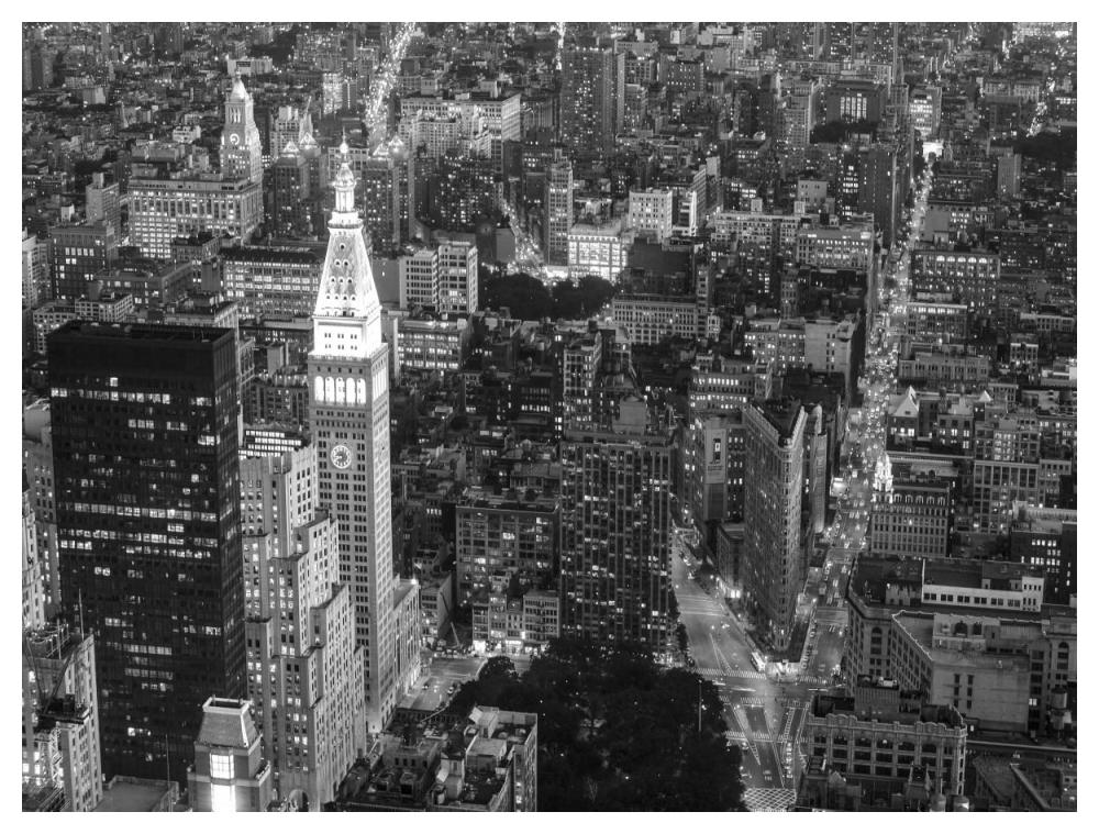 Aerial view of Manhattan, NYC-Paper Art-50"x38"
