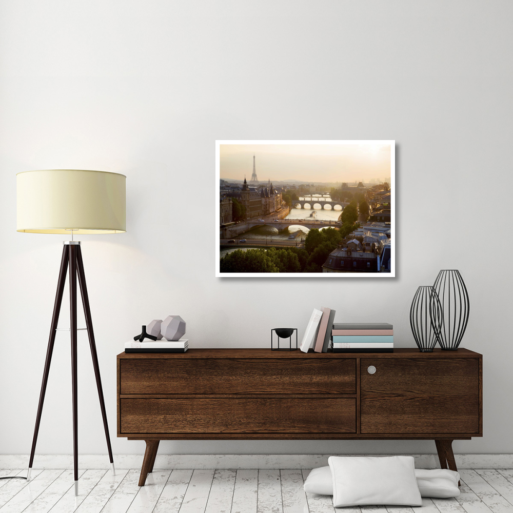 Bridges over the Seine river, Paris-Paper Art-42&quotx32"