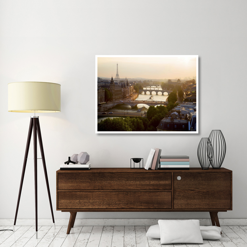 Bridges over the Seine river, Paris-Paper Art-50&quotx38"