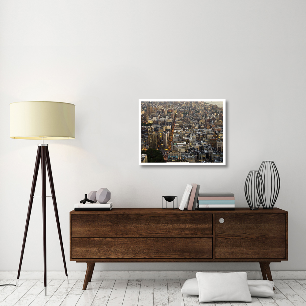 Aerial view of Manhattan, NYC-Paper Art-34&quotx26"